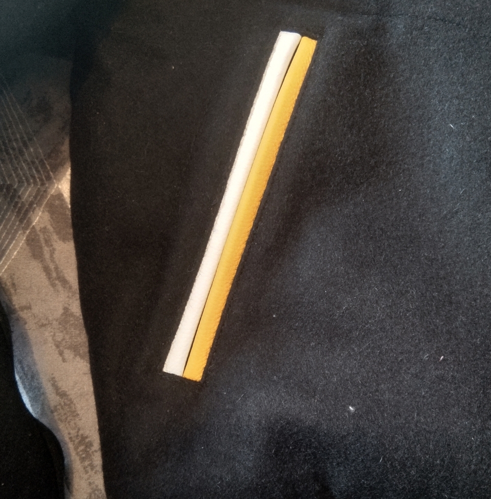Straight to hell Black and Yellow Varsity Jacket - Picture 3 of 7